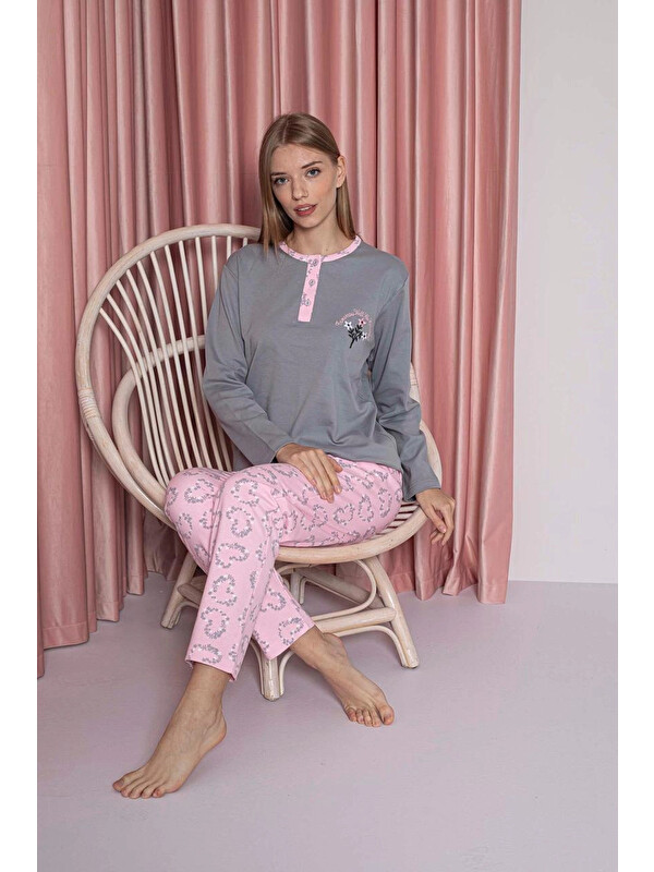 Myhanne Desenli Kadın Pijama Takımı 3018