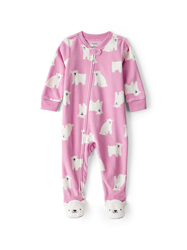 Carter's Kız Bebek Kırmızı Polar Tulum