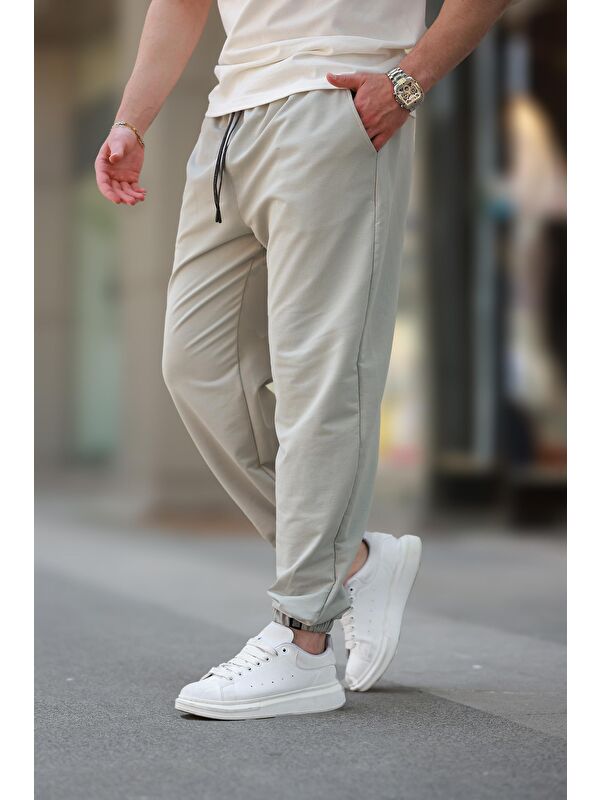 Madmext Mint Yeşili Rahat Kesim Paçası Lastikli Erkek Jogger Eşofman Altı E6573
