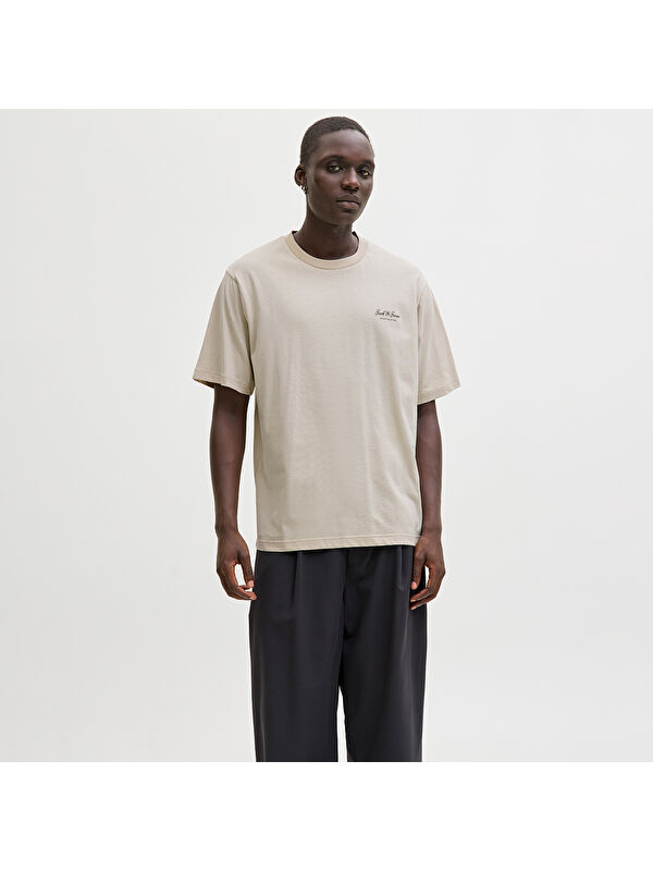 Jack & Jones Archive Graphic Erkek Bej Tişört