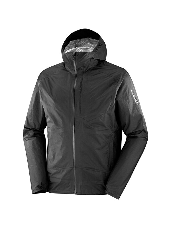 Salomon Bonatti Waterproof Erkek Siyah Koşu Yağmurluğu