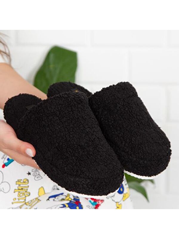 Havlu Kapalı Kadın Ev Terliği Kışlık Terlik Ses Yapmaz - Görsel 6