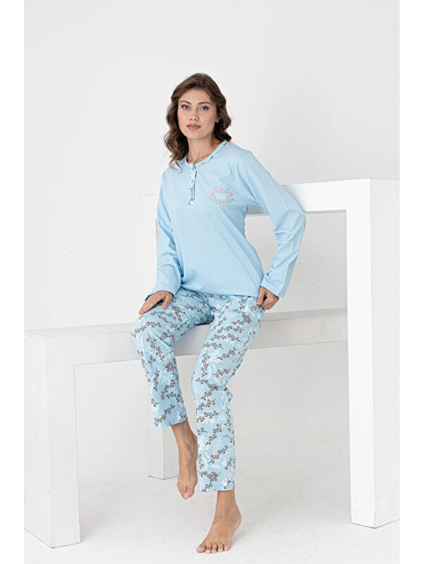 Myhanne Desenli Kadın Pijama Takımı 3102