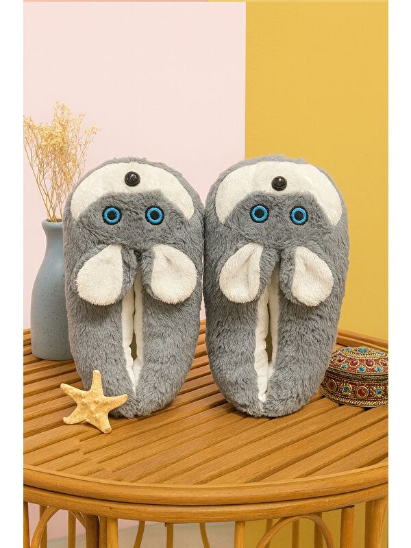 HAMSTER Pelüş Unisex Hayvanlı Panduf Ev Ayakkabısı Pufidik - Görsel 2