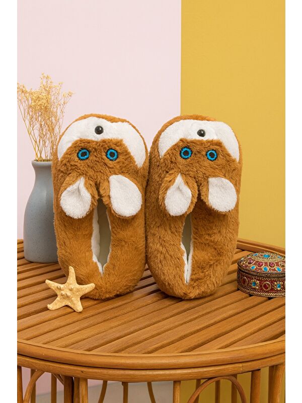 HAMSTER Pelüş Unisex Hayvanlı Panduf Ev Ayakkabısı Pufidik - Görsel 2