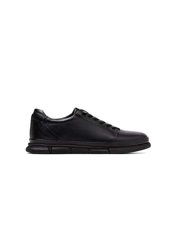 John May Erkek Sneaker OG-9841 101 Siyah Dolaplı Deri
