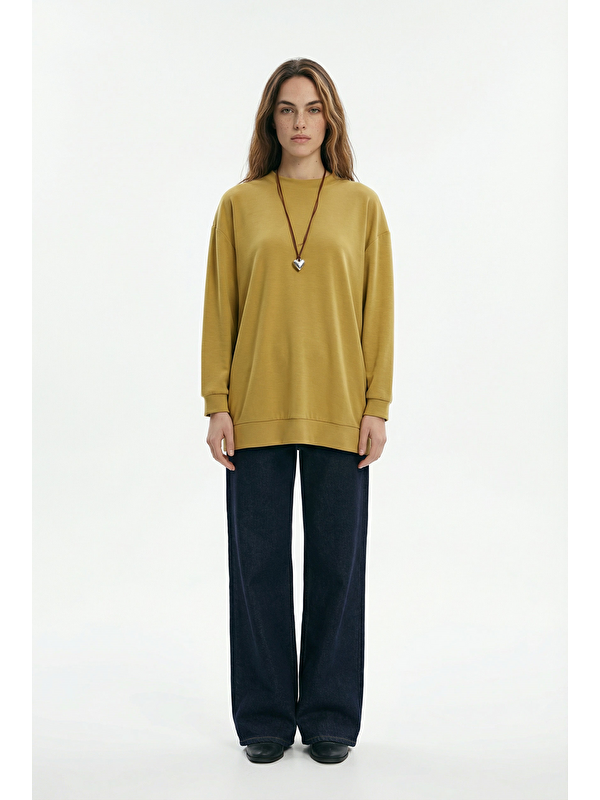 ALLDAY Soft Yeşil-Yumuşak Dokulu Sweatshirt