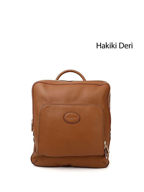 GÖNDERİ(R) Kadın HAKİ-TABA Hakiki Deri El Ve Sırt Çantası