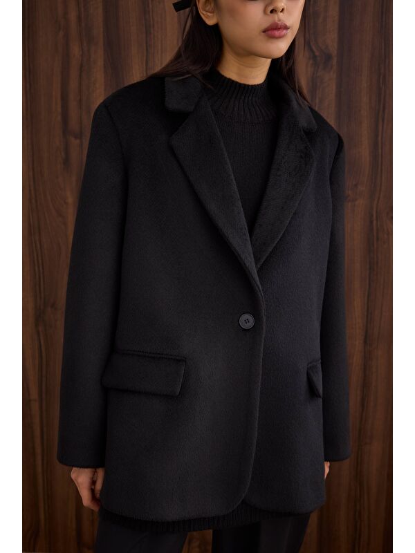 HE-QA Blazer Kaban Siyah