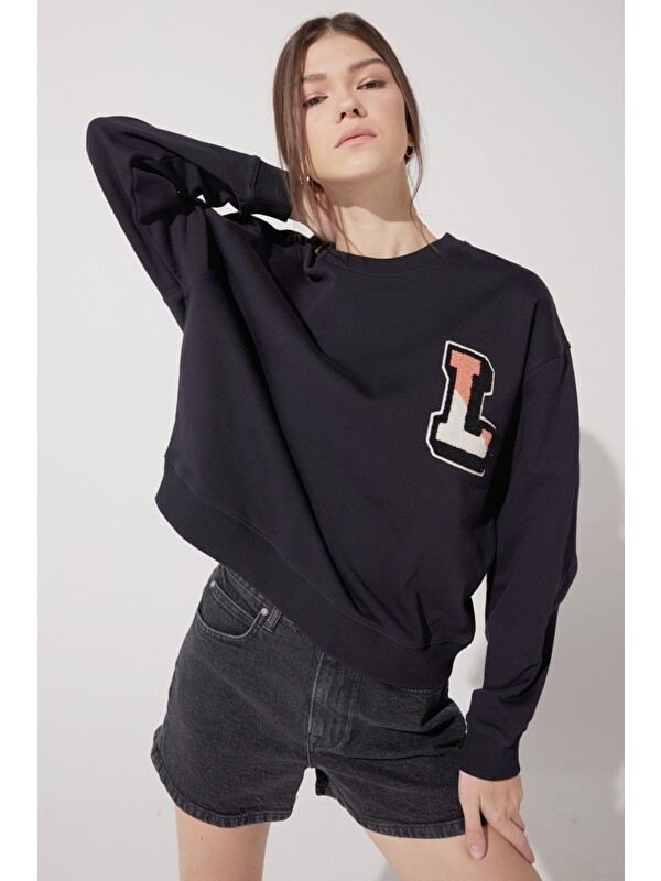 Lee Loose Fit Rahat Kesim %100 Pamuk Bisiklet Yaka Sweatshirt