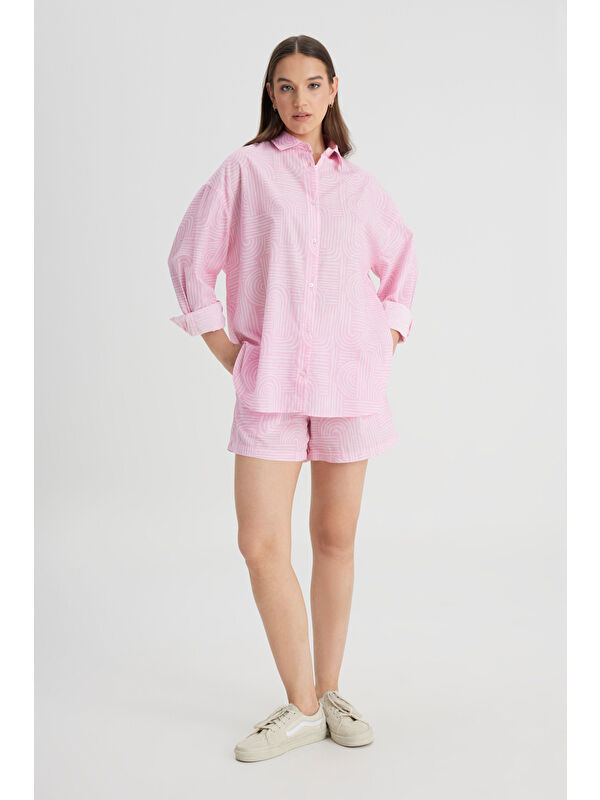 Lee Relaxed Fit Geniş Kesim %100 Pamuk Pembe Gömlek