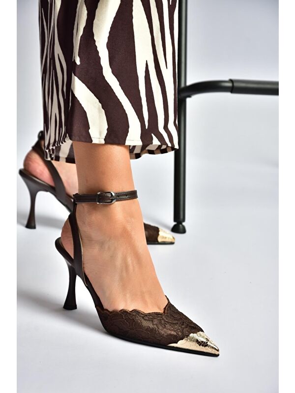 Fox Shoes Kahverengi Kadın Topuklu Ayakkabı Y752082806