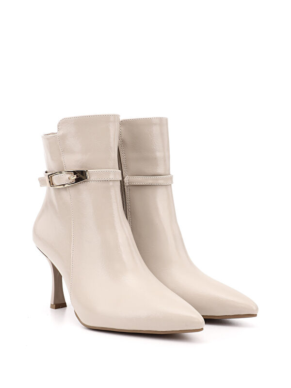 Kadın TEN Fermuarlı İnce Topuklu Bot - Görsel 3