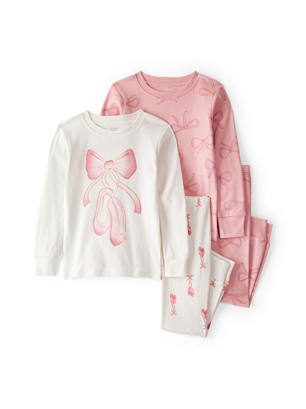 Carter's Kız Çocuk Ekru Pijama Set