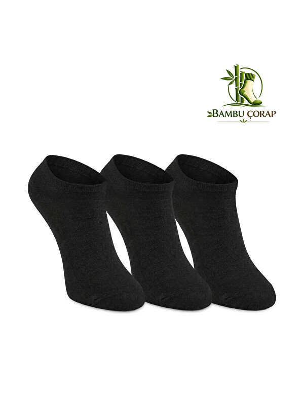 SLAZENGER JOLLY 3 lü Erkek Bambu Siyah Çorap