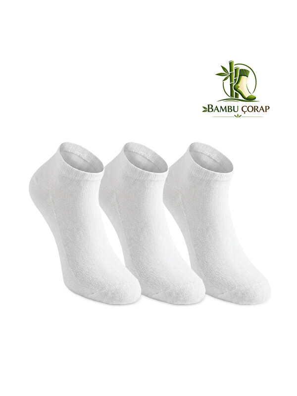 SLAZENGER JEFRY 3 lü Erkek Bambu Beyaz Çorap