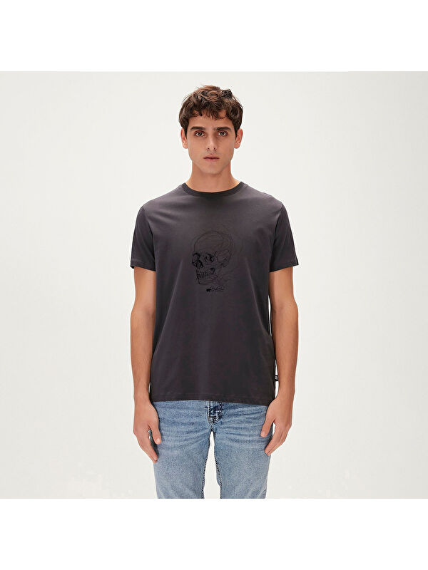 Bad Bear Reborn Erkek Lacivert Yuvarlak Yaka Tişört