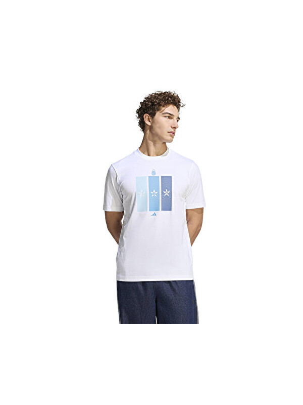 Adidas Afa H Tee Erkek Futbol Tişörtü KA2523 Beyaz
