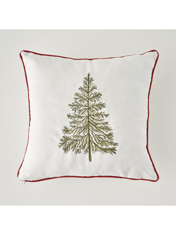 Bella Maison New Year Yılbaşı Nakışlı Kırlent Kılıfı Beyaz (43x43 cm)