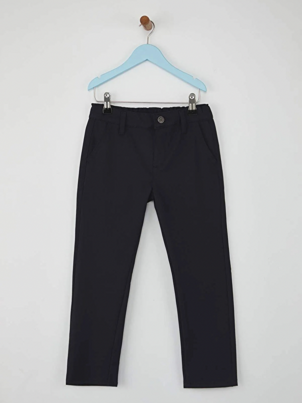A.S.L GOLF CLUB Lacivert Erkek Çocuk Basic Regular Okul Dokuma Pantolon