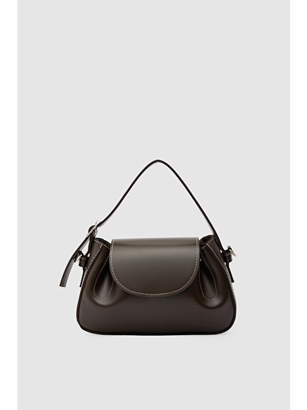 Shulebags Lover Oval Çapraz Çanta Kahve