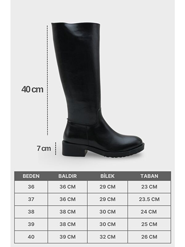 Zena Yuvarlak Burunlu Kadın Çizme - Görsel 8