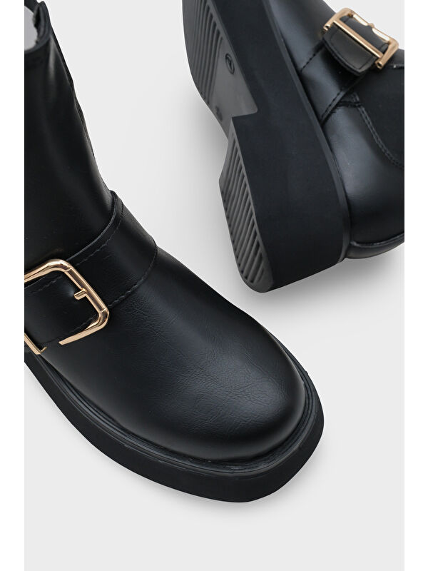 Gennie Yuvarlak Burunlu Yandan Trak Tabanlı Kadın Bot - Görsel 6