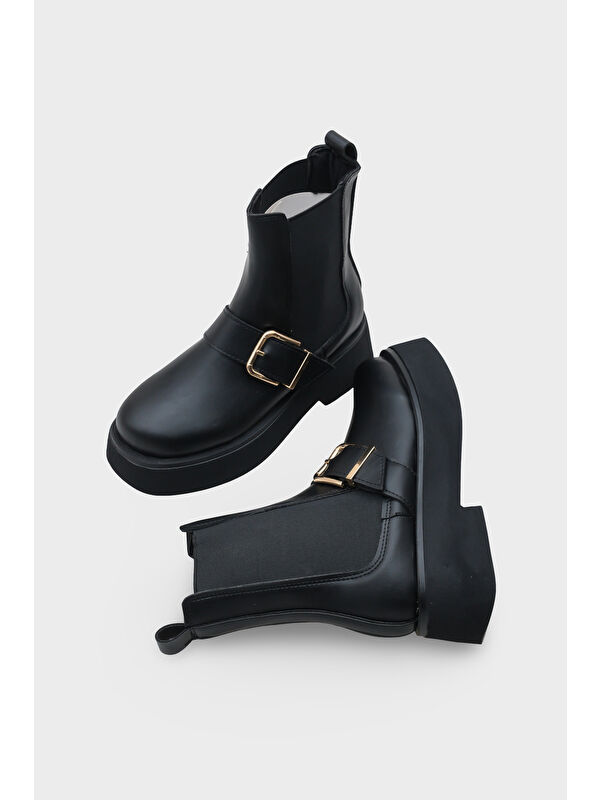 Gennie Yuvarlak Burunlu Yandan Trak Tabanlı Kadın Bot - Görsel 7