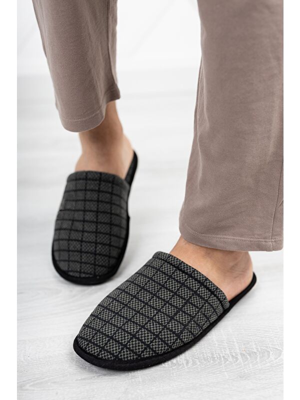 3'LÜ Paket Motif Erkek Terlik Ev Terliği - Görsel 6