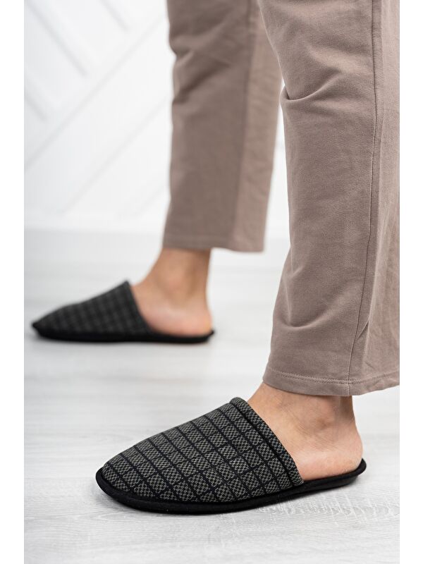 3'LÜ Paket Motif Erkek Terlik Ev Terliği - Görsel 7