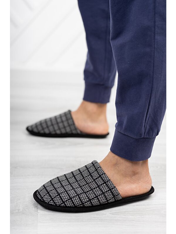 3'LÜ Paket Motif Erkek Terlik Ev Terliği - Görsel 10