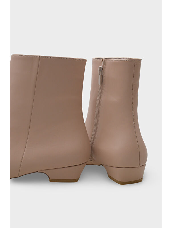 Evie Kısa Topuklu Yandan Fermuarlı Küt Burun Kadın Bot - Görsel 4