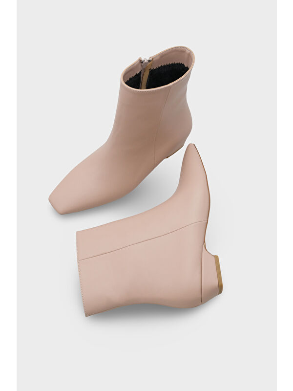 Evie Kısa Topuklu Yandan Fermuarlı Küt Burun Kadın Bot - Görsel 5