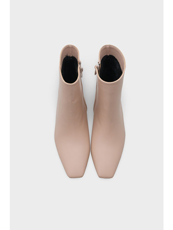 Evie Kısa Topuklu Yandan Fermuarlı Küt Burun Kadın Bot - Görsel 6