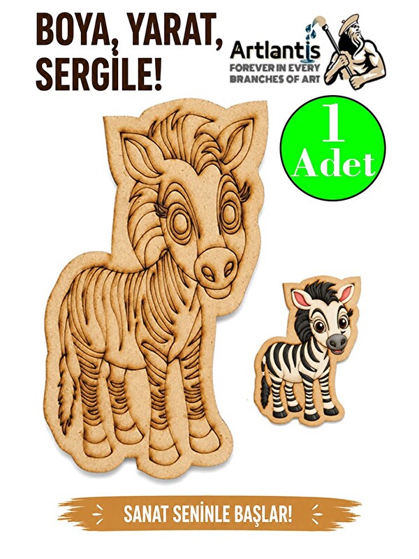 Artlantis Ahşap Boyama Hayvanlar 1 Adet 10x15 Set2 Hayvan Boyama Figürü Etkinlik Çocuk Gelişim Motor Beceri An