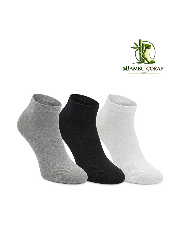 SLAZENGER JEFRY 3 lü Erkek Bambu Siyah / Gri Çorap