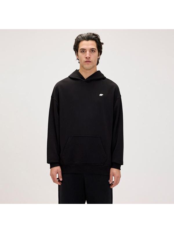 Bad Bear Drake Oversize Erkek Siyah Kapüşonlu Hoodie