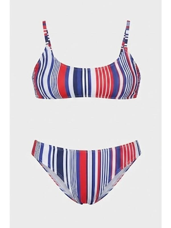 C&City İp Askı Bikini Takım 3268 Kırmızı/Lacıvert