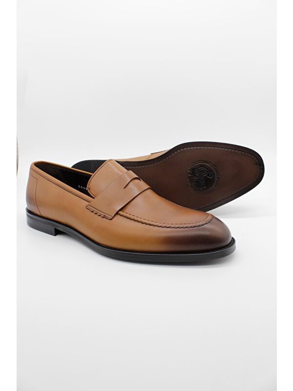 Imza Kahverengi Imza %100 Deri Bağcıksız-Tokalı Classic Ayakkabı 1033250259