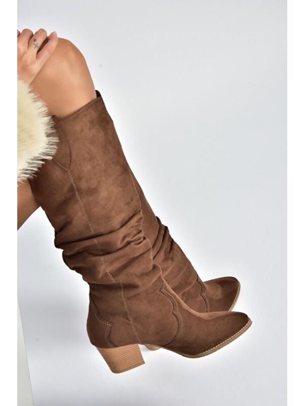 Kahverengi Kadın Çizme J404040102 - Görsel 4