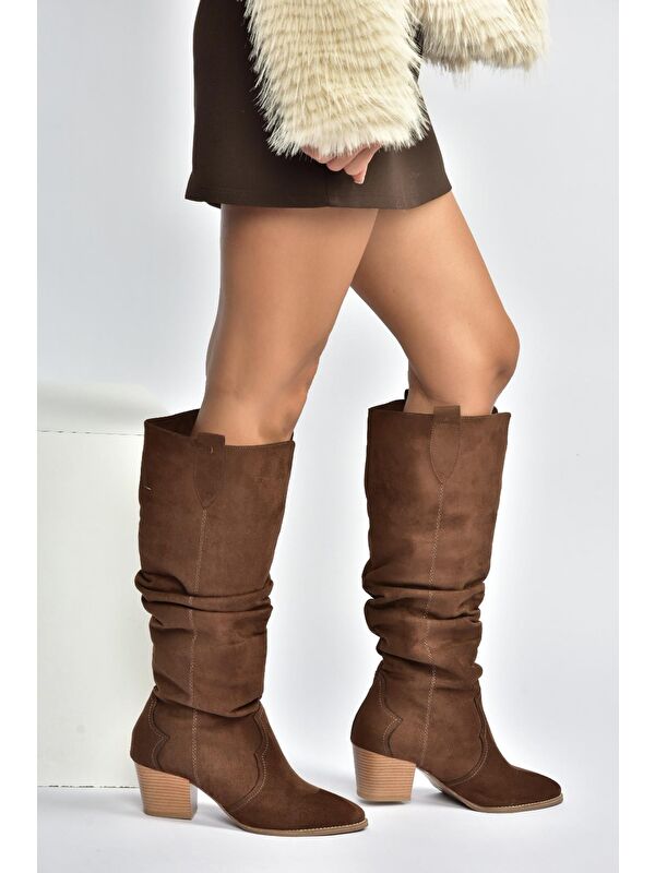 Kahverengi Kadın Çizme J404040102 - Görsel 5