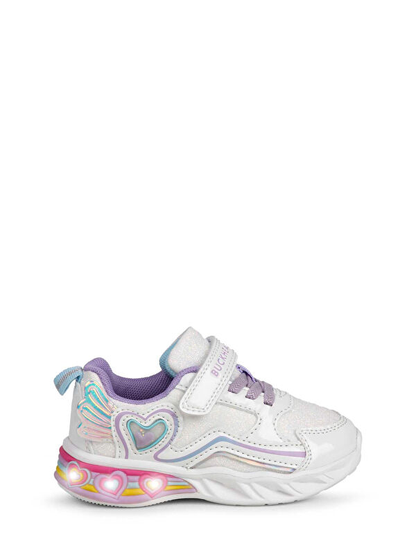 BUCK3046 BERRY Beyaz Kız Çocuk Sneaker - Görsel 2