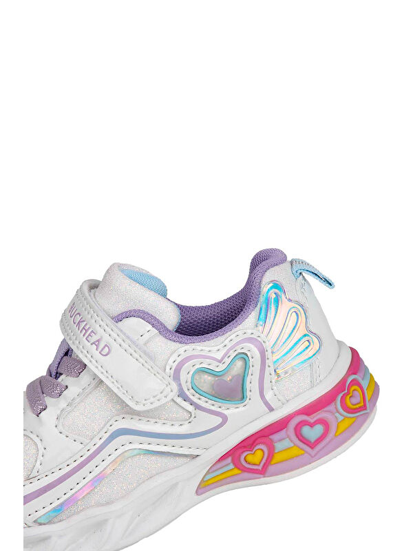 BUCK3046 BERRY Beyaz Kız Çocuk Sneaker - Görsel 7