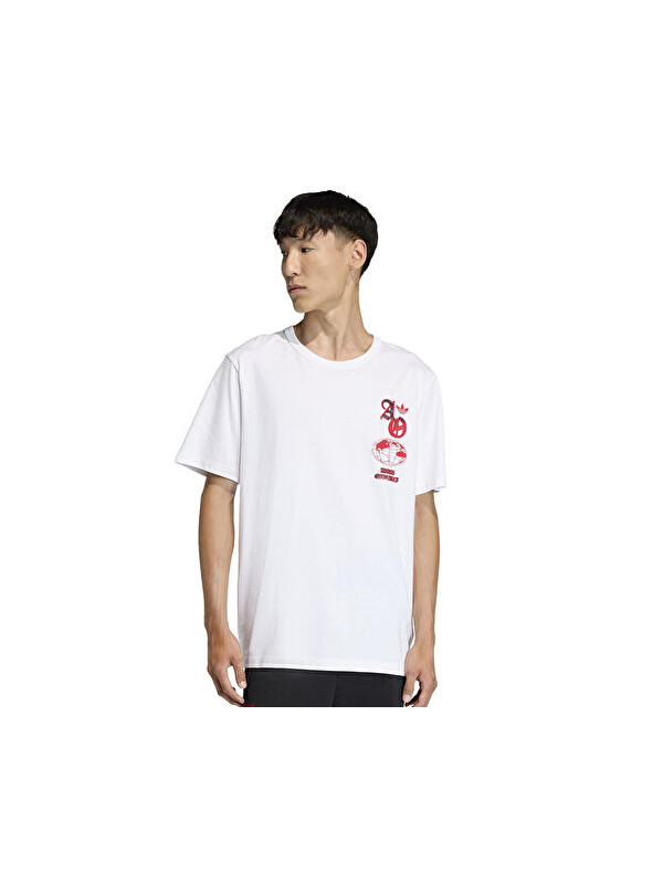 Adidas Gfx T Erkek Günlük Tişört KE0102 Beyaz