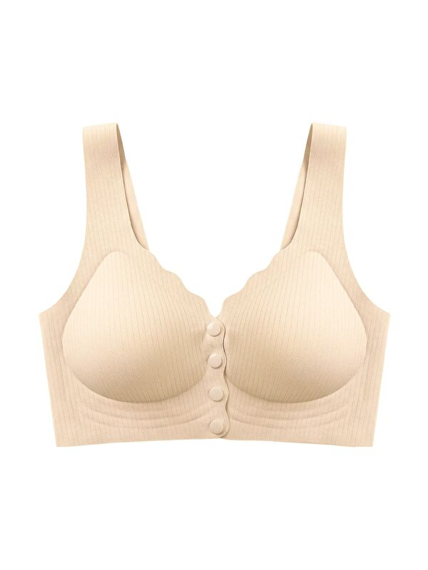 Cottonhill Seamless Bra - Feel | Ten Lazer Kesim Çizgi Detaylı Önü Açılabilir Dikişsiz Kadın Sütyen