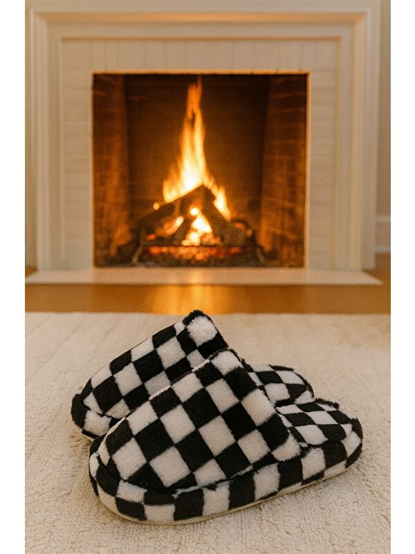 KARELİ Kapalı Kadın Ev Terliği Günlük Rahat Kışlık Terlik - Görsel 5