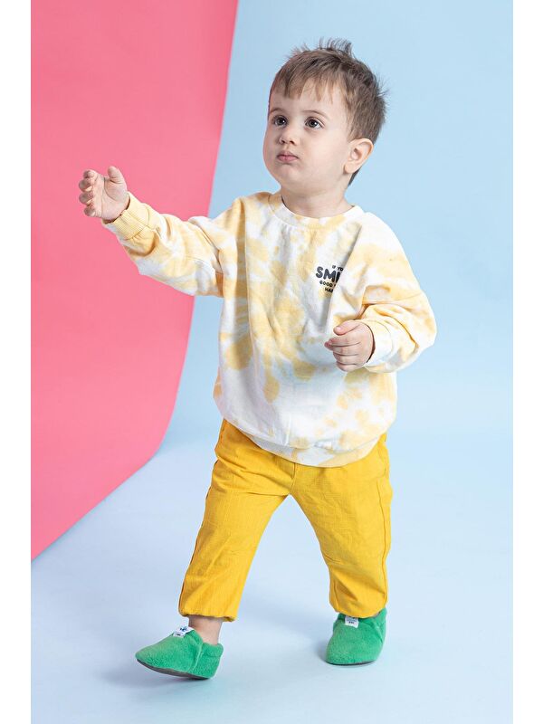 Hopfrög Sarı Hopfrög Polar Fleece Barefoot Patik (Hediye Seti)