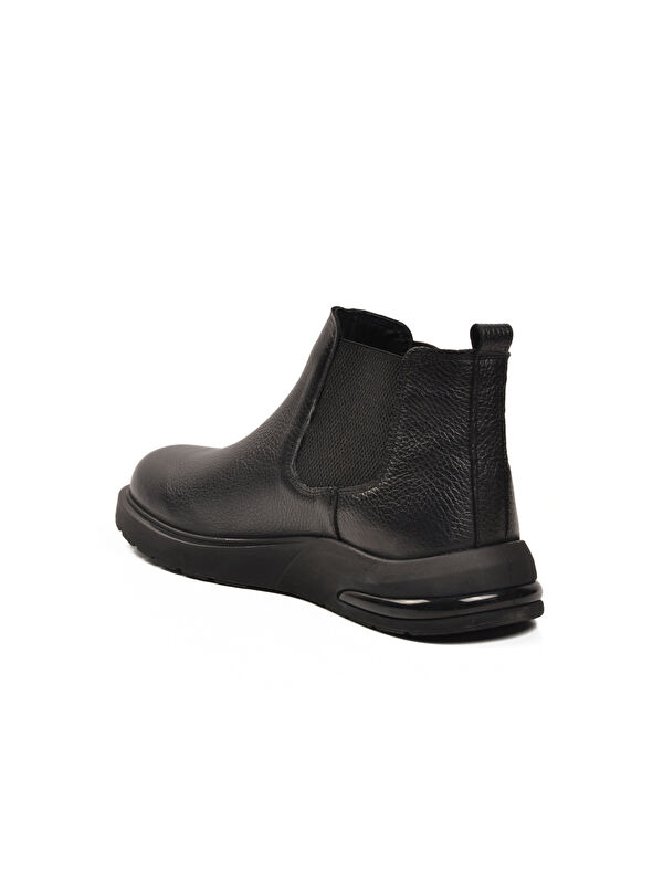 Siyah Floter Hakiki Deri Erkek Chelsea Bot 260042 M - Görsel 5