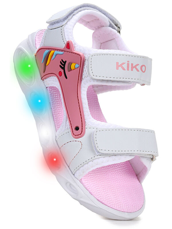 Günlük Işıklı Cırtlı Kız Çocuk Sandalet Ayakkabı - Görsel 2