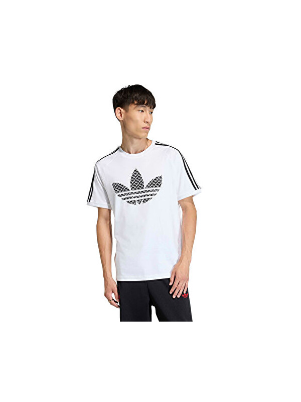 Adidas Monogram 3S T Erkek Günlük Tişört KD1360 Beyaz